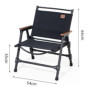 Крісло складане Naturehike CNK2350JJ015, алюміній, чорний