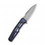 Ніж складаний туристичний Weknife Dressytak (8.6 см) Bohler M390 / Titanium синій