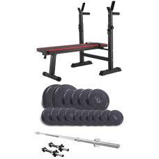 Набор Elitum Titan 68кг со скамьей HS-1080, штангой и гантелями