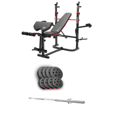 Набор Hop-Sport Premium 39кг со скамьей HS-1065HB Pro и штангой