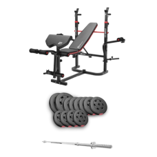 Набор Hop-Sport Premium 69кг со скамьей HS-1065HB Pro и штангой