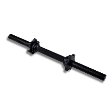 Гриф гантельний 45 см (30мм) з пласт. гайками (чорний)