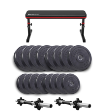 Набір Elitum Titan гантелі 2х31 кг з лавою Hop-Sport HS-1025 PRO