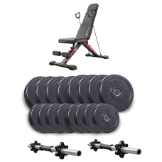 Набір Elitum Titan гантелі 2х31кг з лавою Hop-Sport HS-2080 НВ