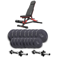 Набір Elitum Titan гантелі 2х31кг з лавою Hop-Sport HS-2090 НВ