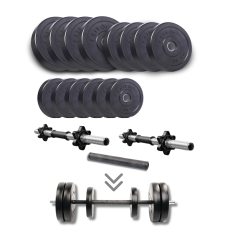 Набір гантелі-штанга Elitum Titan 39кг з перехідником