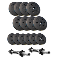 Набір композитних дисків Besport PowerPro 29кг для гантелей та штанг + 2 грифа