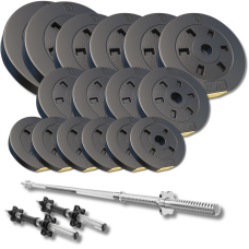 Набір зі штангою та гантелями Besport PowerPro 68кг (гриф 167 см)