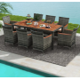 Комплект садових меблів Costway Viccos 8+1 Сірий/бежевий