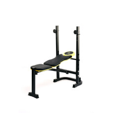 Тренувальна лавка Besport WB-003 горизонтальна для жиму зі стійкою під штангу