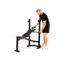 Тренувальна лавка Besport WB-003 горизонтальна для жиму зі стійкою під штангу