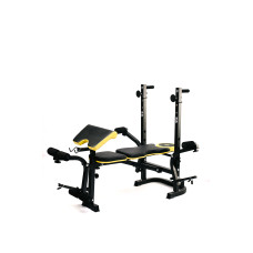 Лавка тренувальна Besport WB-004 для жиму зі стійкою під штангу та партою Скотта