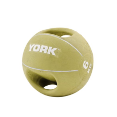 Мяч медбол 6кг York Fitness с двумя ручками, салатовый