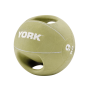 Мяч медбол 9кг York Fitness с двумя ручками зеленый