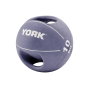 М'яч медбол 10 кг York Fitness із двома ручками фіолетовий