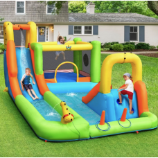 Надувний водний дитячий центр Costway Park Bounce House з гіркою (без вентилятора)