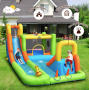Надувний водний дитячий центр Costway Park Bounce House з гіркою (без вентилятора)