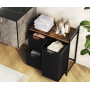 Кошик для білизни Costway Nordi 58 л в стилі Loft чорний