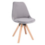 Стул Saida Jumi в скандинавском стиле с деревянными ножками серый