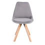 Стул Saida Jumi в скандинавском стиле с деревянными ножками серый