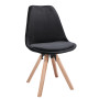 Стул Saida Jumi в скандинавском стиле с деревянными ножками черный