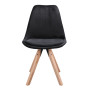 Стул Saida Jumi в скандинавском стиле с деревянными ножками черный