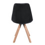 Стул Saida Jumi в скандинавском стиле с деревянными ножками черный