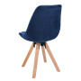 Стул Saida Jumi в скандинавском стиле с деревянными ножками синий