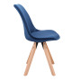 Стул Saida Jumi в скандинавском стиле с деревянными ножками синий