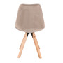Стул Saida Jumi в скандинавском стиле с деревянными ножками бежевый