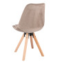 Стул Saida Jumi в скандинавском стиле с деревянными ножками бежевый
