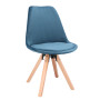 Стул Saida Jumi в скандинавском стиле с деревянными ножками аквамарин