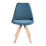 Стул Saida Jumi в скандинавском стиле с деревянными ножками аквамарин