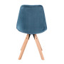 Стул Saida Jumi в скандинавском стиле с деревянными ножками аквамарин