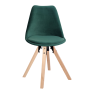 Стул Saida Jumi в скандинавском стиле с деревянными ножками зеленый