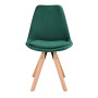 Стул Saida Jumi в скандинавском стиле с деревянными ножками зеленый