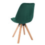 Стул Saida Jumi в скандинавском стиле с деревянными ножками зеленый