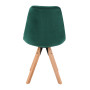 Стул Saida Jumi в скандинавском стиле с деревянными ножками зеленый