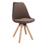 Стул Saida Jumi в скандинавском стиле с деревянными ножками коричневый