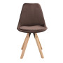 Стул Saida Jumi в скандинавском стиле с деревянными ножками коричневый