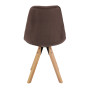 Стул Saida Jumi в скандинавском стиле с деревянными ножками коричневый