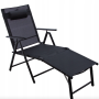 Садовый шезлонг с алюминиевой рамой Jumi Monako черный