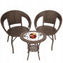 Набор садовой мебели Jumi SATURN стол и 2 стулья коричневый