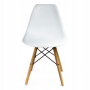 Стул Eva Jumi в скандинавском стиле с деревянными ножками белый