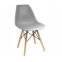 Стул Eva Jumi в скандинавском стиле с деревянными ножками серый
