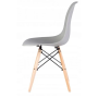 Стул Eva Jumi в скандинавском стиле с деревянными ножками серый