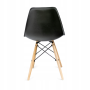 Стул Eva Jumi в скандинавском стиле с деревянными ножками черный