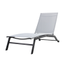 Садовый лежак Chomik GARDEN LINE SOUL с колесами серый