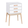 Тумба приліжкова Chomik AVESTA на три ящики у скандинавському стилі