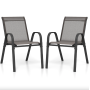 Комплект садових стільців Costway Patio з підлокітниками сірий